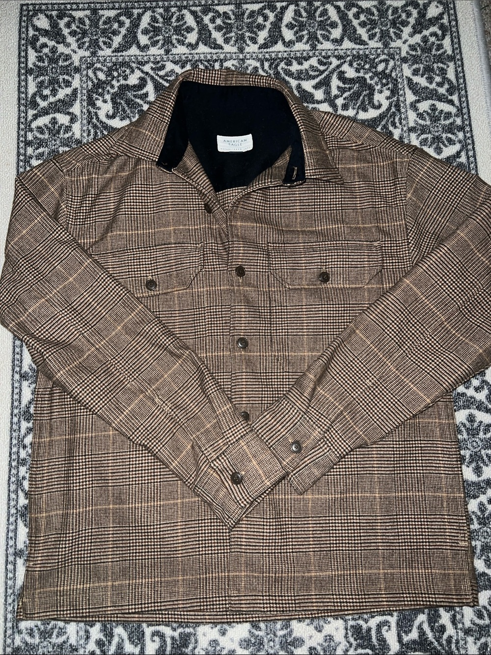 American Eagle Plaid Shirt Jacket